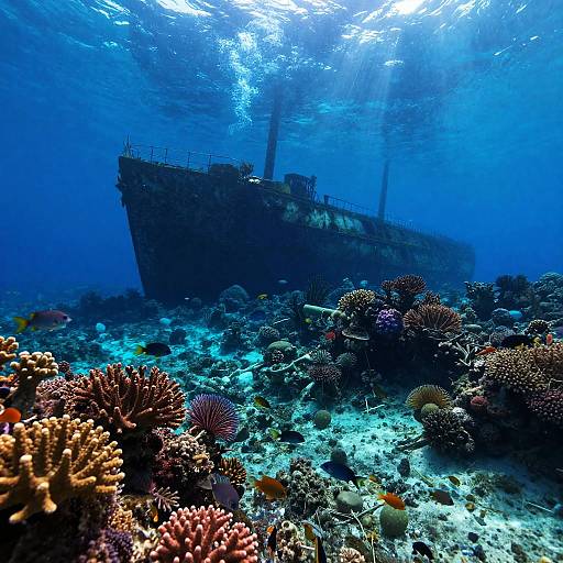 Ethereal Blue Underwater Seafloor Scene