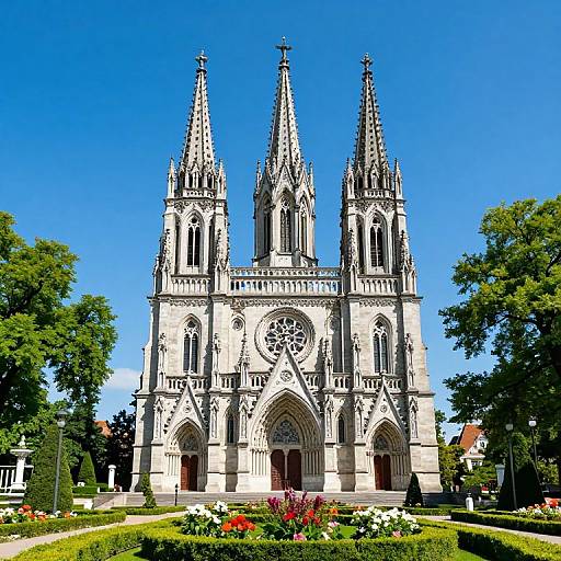 Majestic Gothic Church with Spires