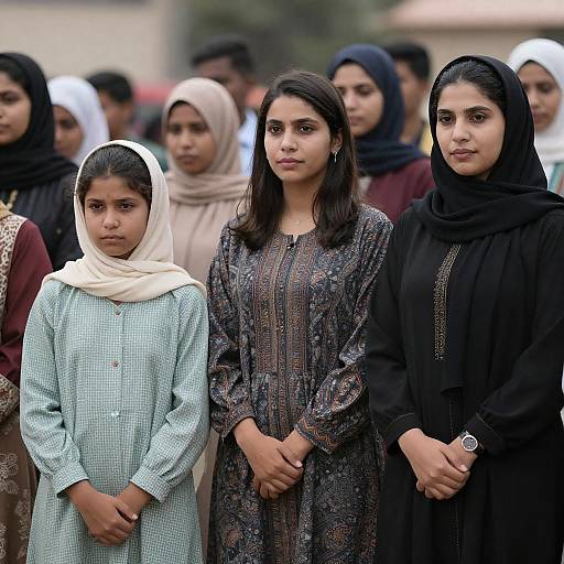 Three Women and Young Girl Portrait