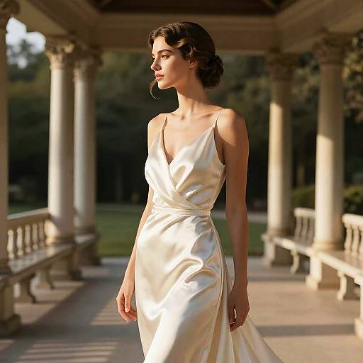 Grecian Updo Muse in Ivory Silk
