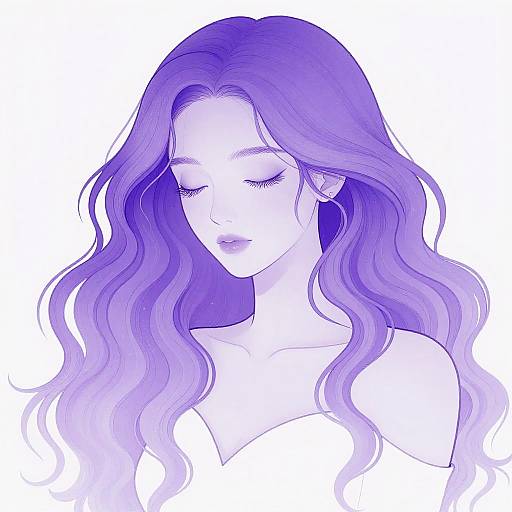 Ethereal Mystic Woman Line Art