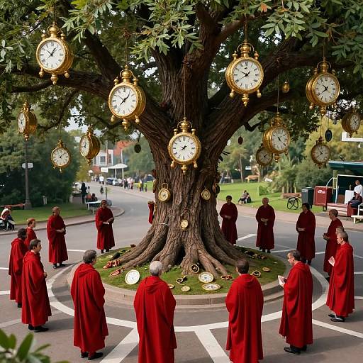 Crimson Time-Keepers Harvest Moments