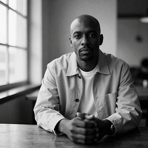 Monochrome Portrait of a Black Man