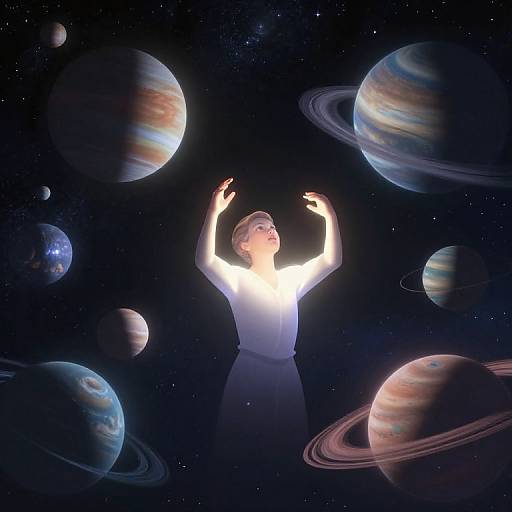 Celestial Conductor Orchestrating Cosmic Dance