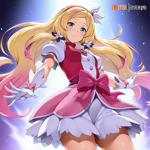 Illustration of Haruno haruka, precure in the style of Darkmaya