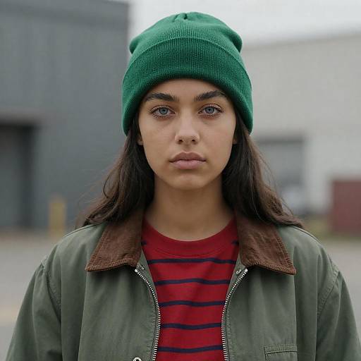 Thoughtful Young Woman in Urban Setting