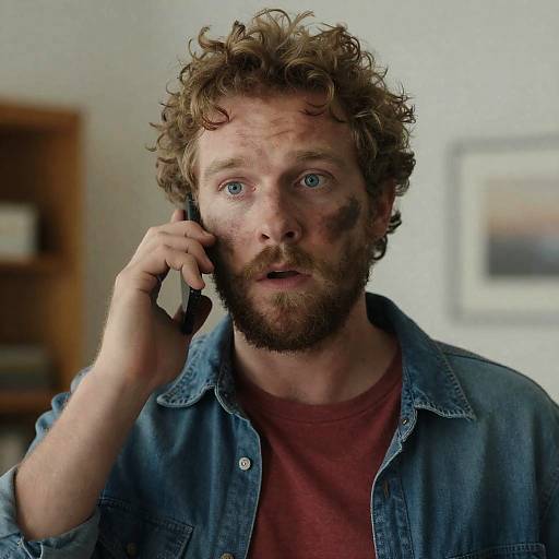 Surprised Man in a Casual Setting