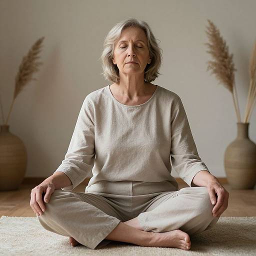 Serene Senior Woman in Quiet Reflection