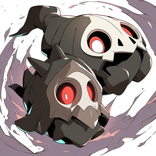 Illustration of Duskull, pokemon in the style of Nanao (mahaya)