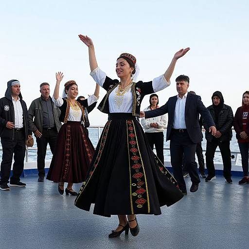 Armenian Woman Dancing Folk Dance