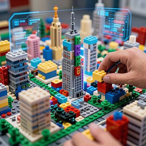 Futuristic Cityscape in Lego Bricks