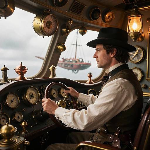 Steampunk Airship Command Deck