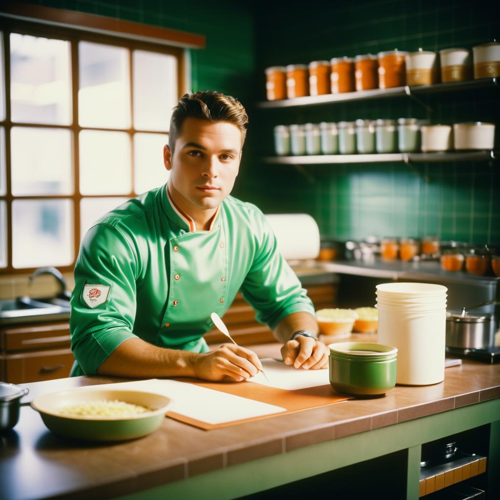 Vintage Chef Portrait in Rich Colors