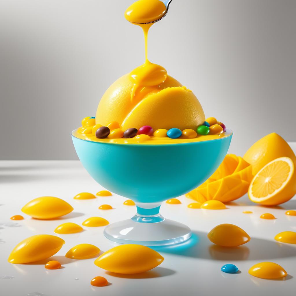 Ultra-Realistic Mango Sorbet Delight