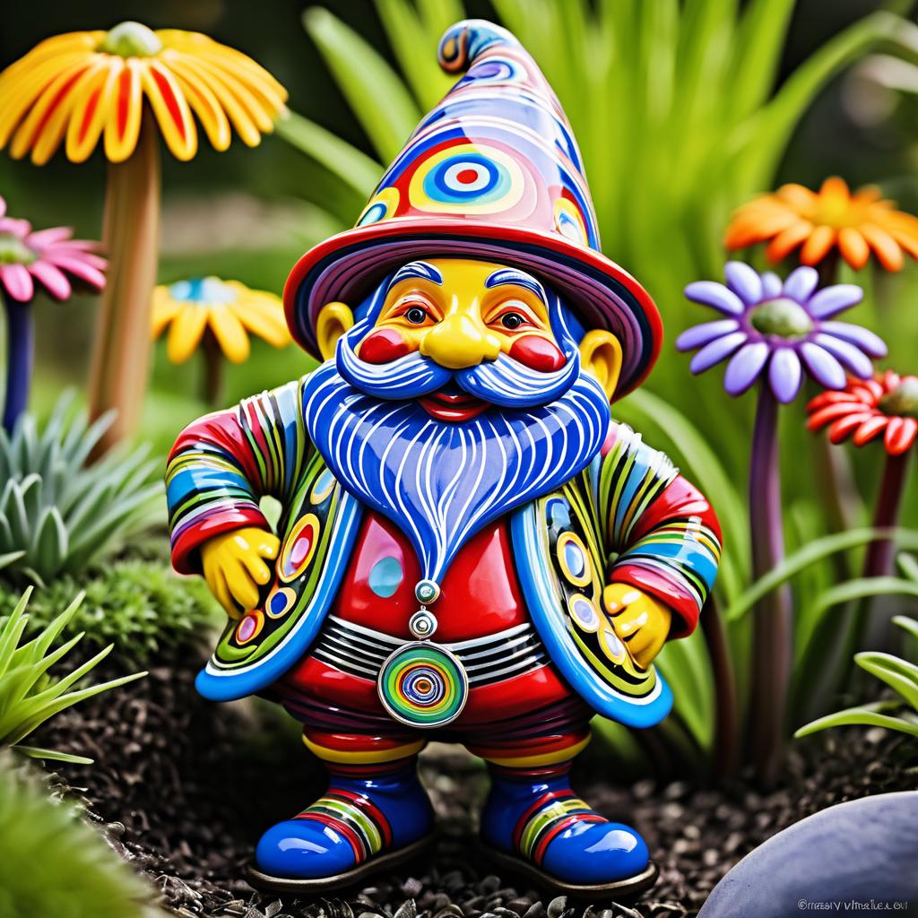 Whimsical Fordite Garden Gnome Photography