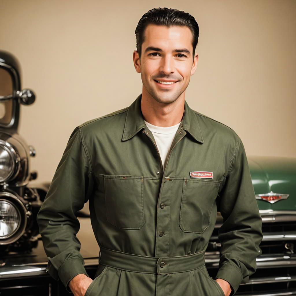 1950s Mechanic Photo Shoot with Style