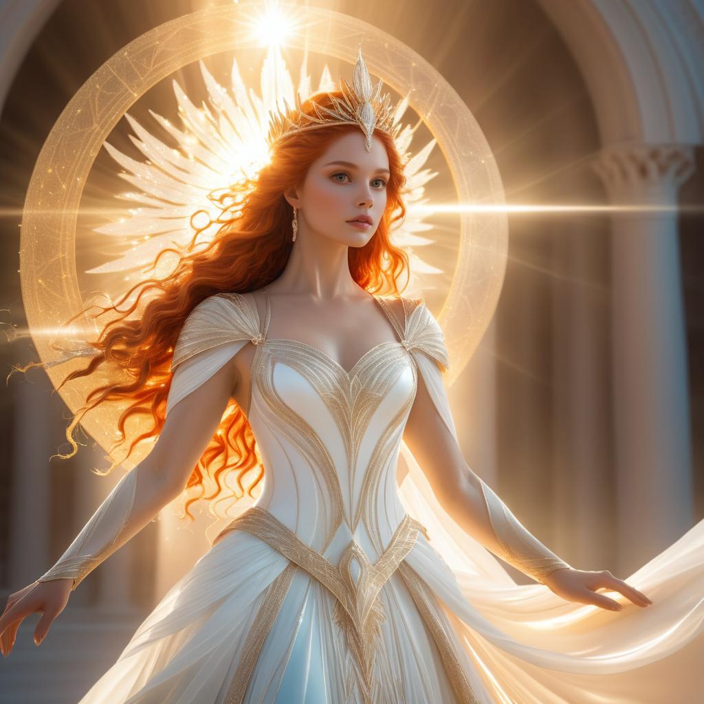 Ethereal Portrait of Aurora, Goddess of Dawn