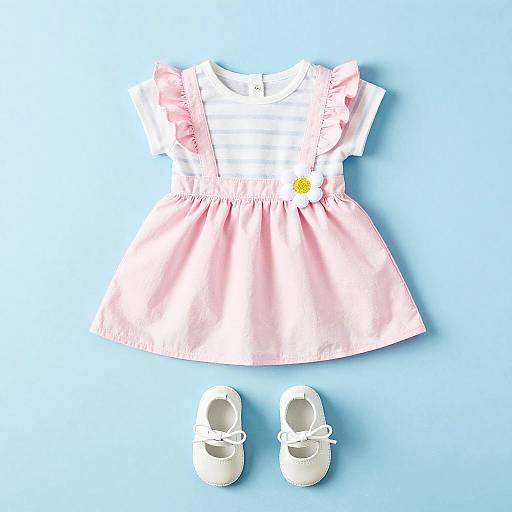 Pastel Baby Outfit Flat Lay