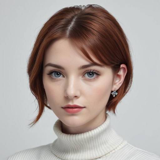 Portrait of Young Woman with Blue Eyes