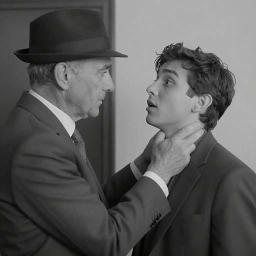 Intense Black and White Portrait of Two Men