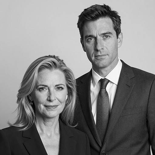 Elegant Black-and-White Portrait of a Couple