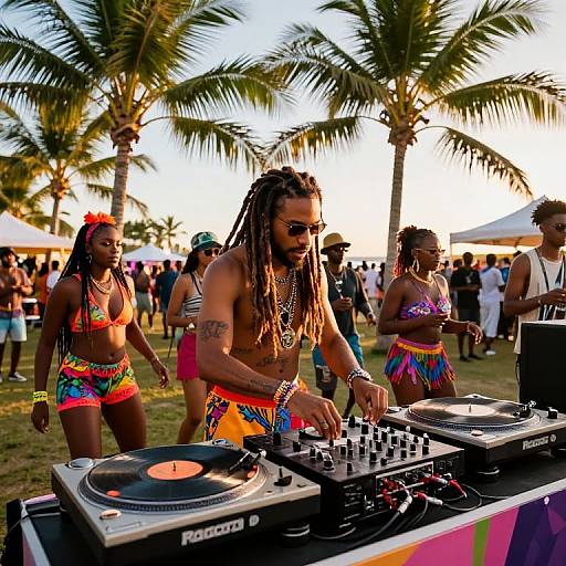 Vibrant Ragga Music Festival Scene
