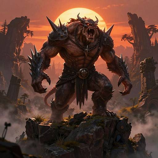 Nergigante Roaring on Rocky Cliff