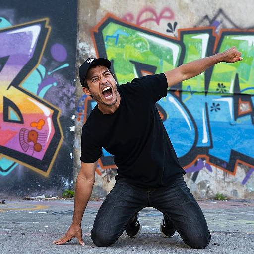 Dynamic Urban Street Artist Performance