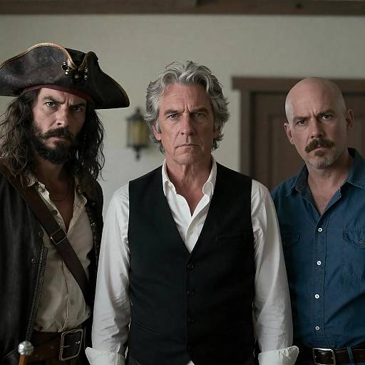 Dramatic Gathering of Three Unique Men