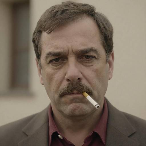 Serious Portrait of a Middle-Aged Man