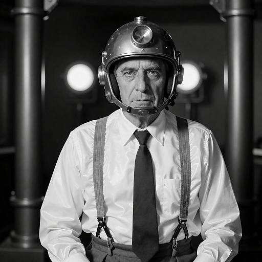 Vintage Portrait of a Mechanical Man