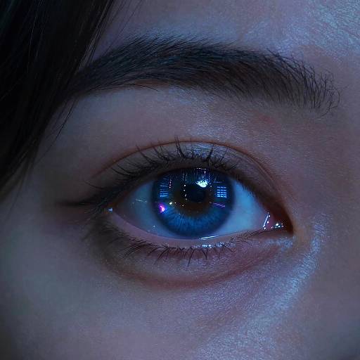 Neon Cyberpunk Eyes Close-Up