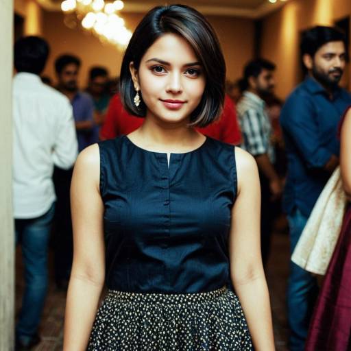 Young Woman in Elegant Party Wear