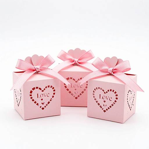 Love Heart Laser Cut Candy Boxes