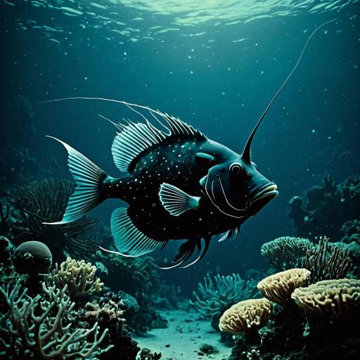 Deep Sea Anglerfish in Twilight Reef
