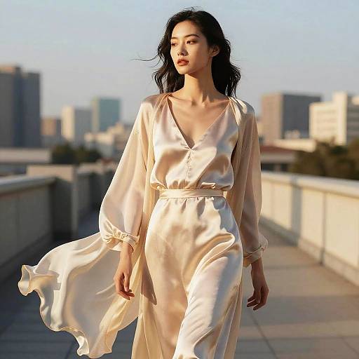 Elegant Fashion Model Outdoor Shoot