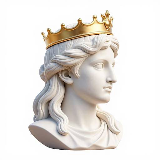 Detailed Greek God Sculpture Illustration