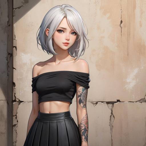 Realistic Anime Portrait of Young Woman