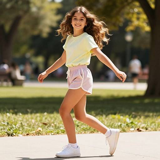 Energetic Young Dancer in Park