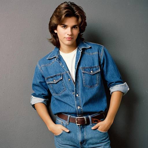 1980s Youthful Male in Denim Outfit