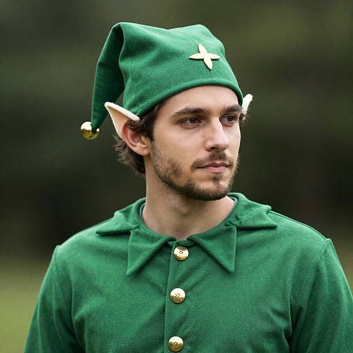 Close-Up Green Elf Costume