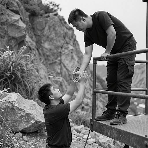 Intense Connection in Monochrome