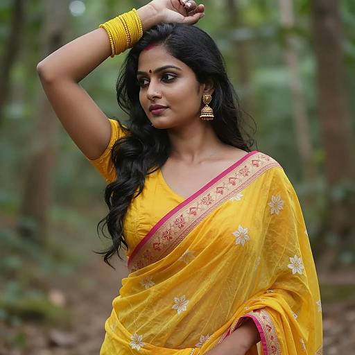 Elegant Indian Woman in Sari