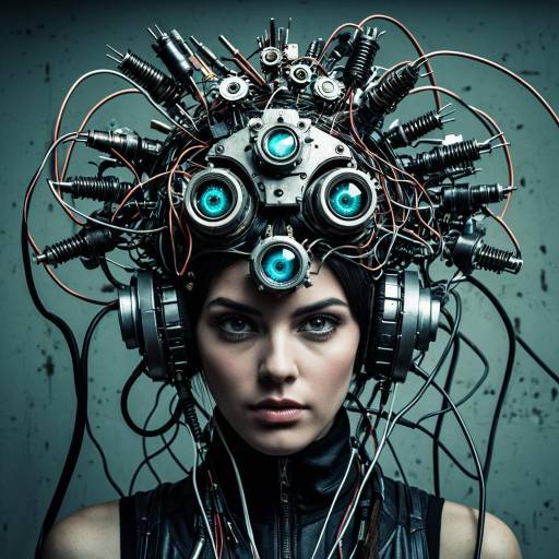 Biopunk Woman with Mechanical Eyes Biopunk Woman with Mechanical Eyes