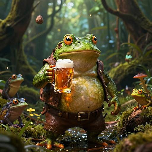 Charming Frog Tavern Keeper in Swamp