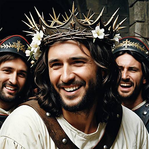 Saint Michael Amid Passion's Mockery