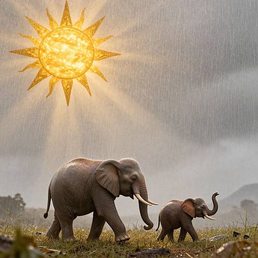 Surreal Journey of Child and Elephant