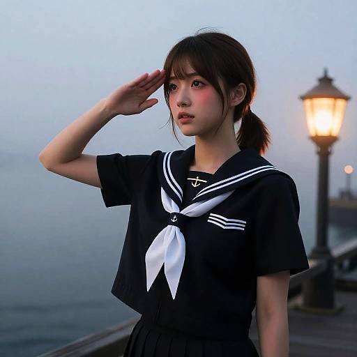 Resolute Admiral at Foggy Harbor Pier