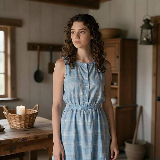 Rustic Portrait of a Young Woman