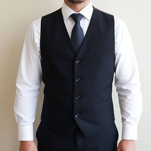 Man in Traditional Waistcoat and Tie